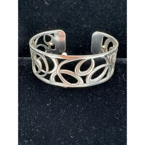 Christo Vienna Narrow Cuff Bracelet by Brighton Retired Silver Plate